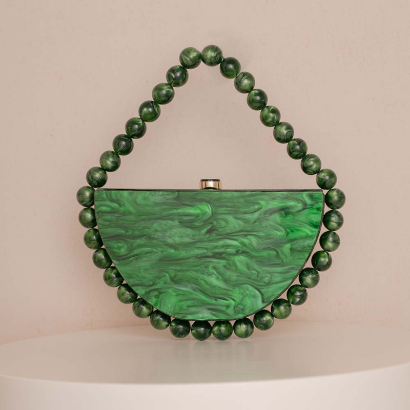Tortoiseshell Bag Acrylic - Nieuwe parelmoer retro luipaardprint acryl tas