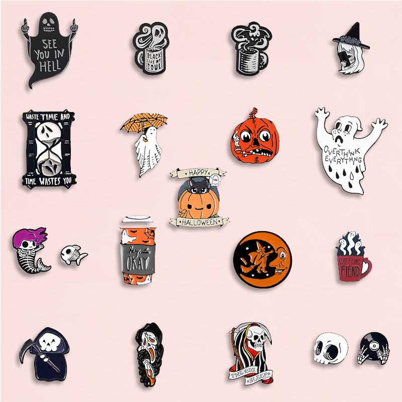 Women Bags Jeans - Gelukkig Halloween Enamel Pin Truc Of