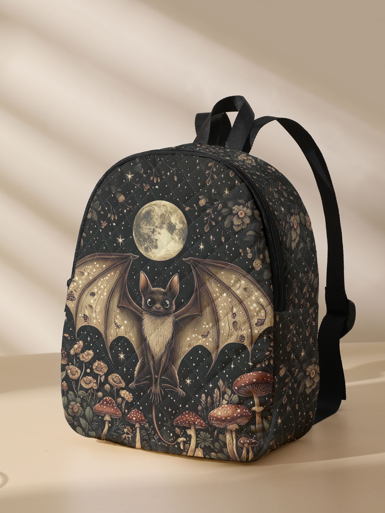 Women'S Bags Going Out - Bat Moon Mushroom bloemenprint gewatteerde compacte