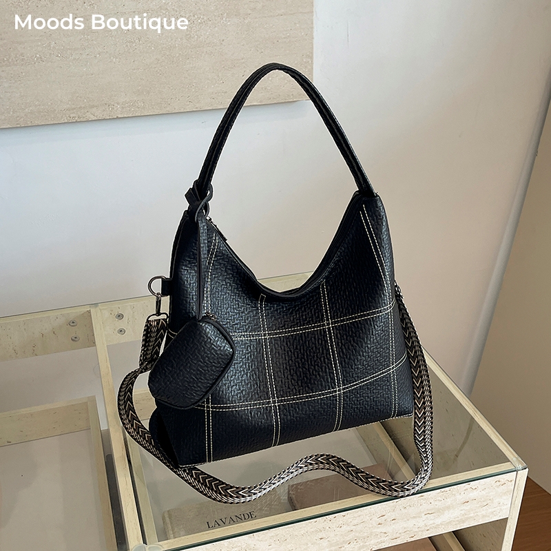 Women'S Xl Bags - Ruime dames hobo tas zwart met