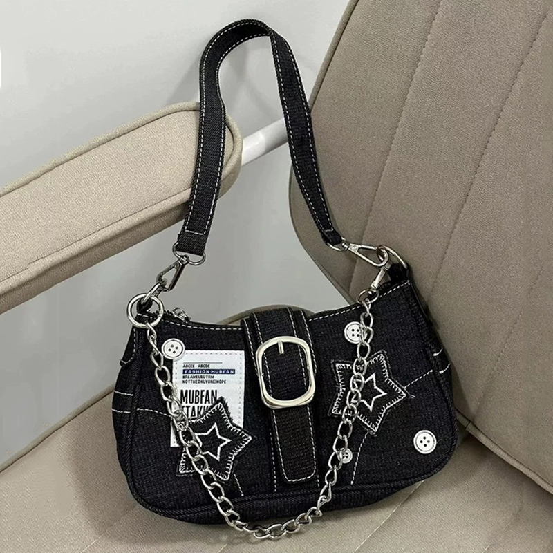 Women Bags Jeans - Y2k Mode Dames Handtassen Sterren Patroon