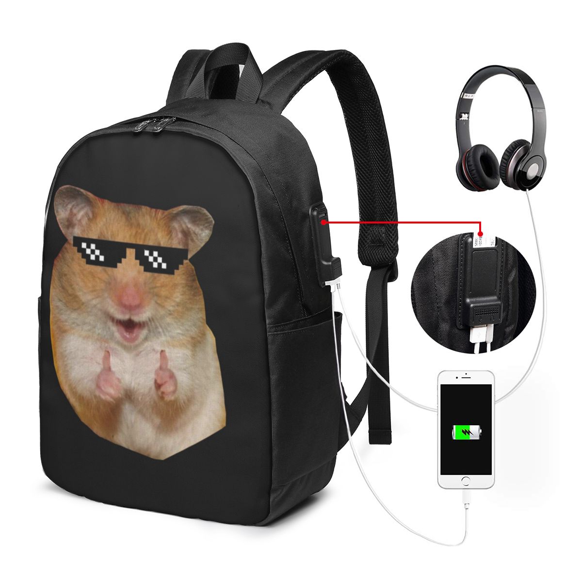 Grappige hamster rugzak reisno - Women'S Bag recensie en prijs