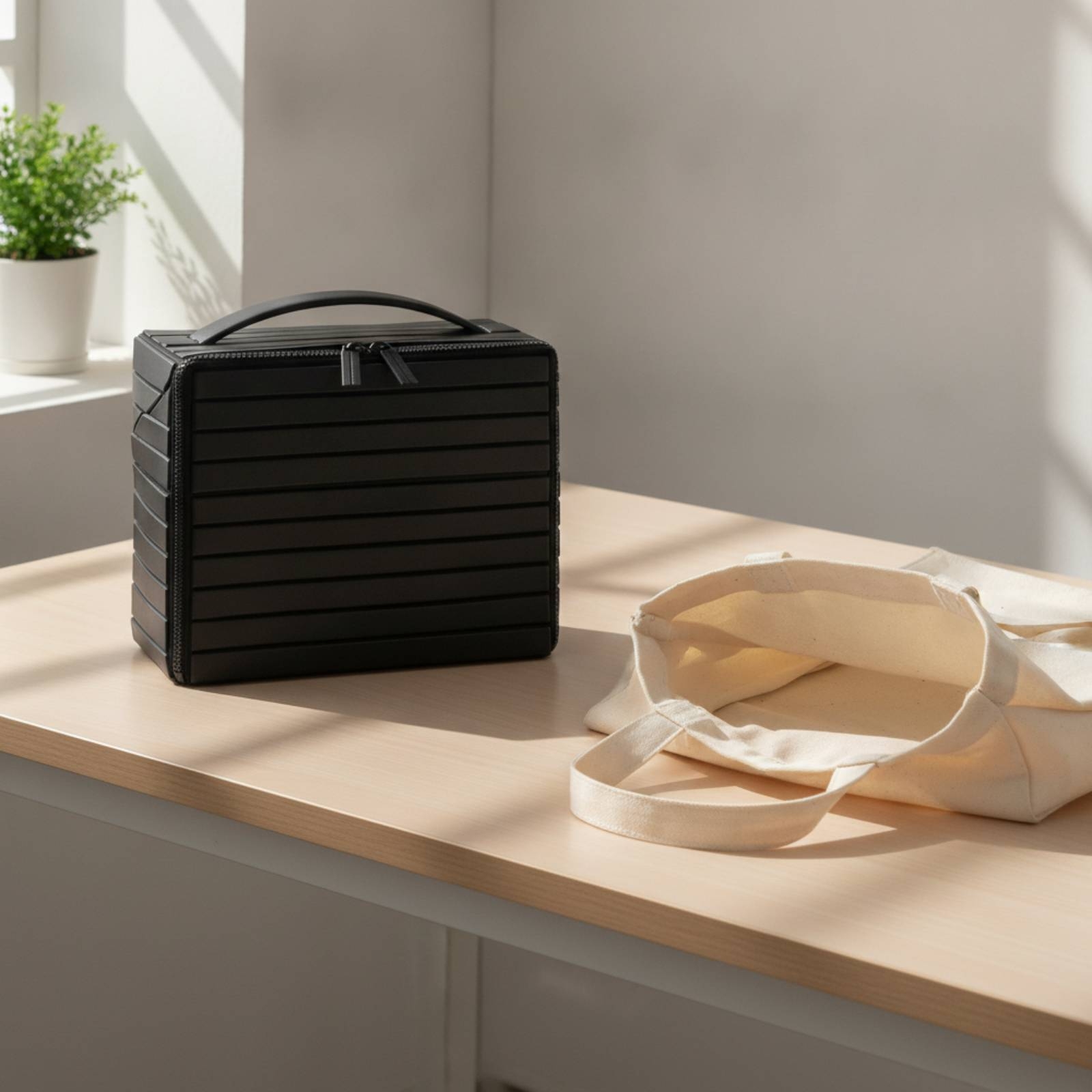 Cosmetische tas met handvat Ge - Box Bag Rigid recensie en prijs