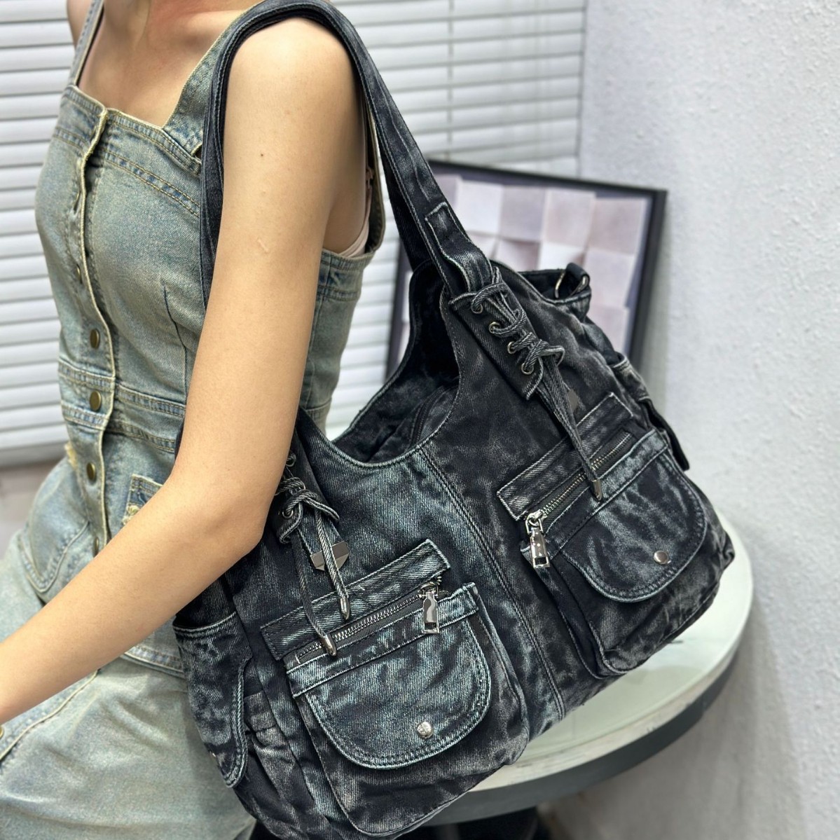 Dames denim tas Y2K Vintage bl - Women Bags Jeans recensie en prijs