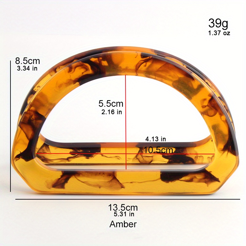 2 STKS D-vormige acryl schildp - Tortoiseshell Bag Acrylic recensie en prijs